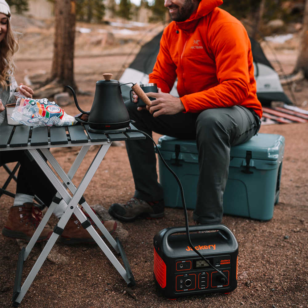 Jackery Explorer 500 Camping Powering An Electric Kettle